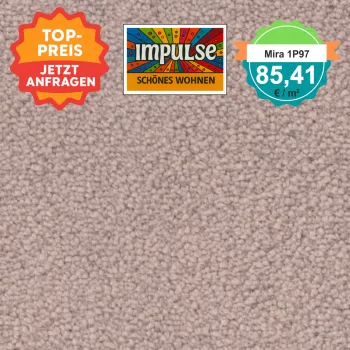 Draufsicht auf Vorwerk Mira 1P97 mit Preisetikett 85,41 €/m²